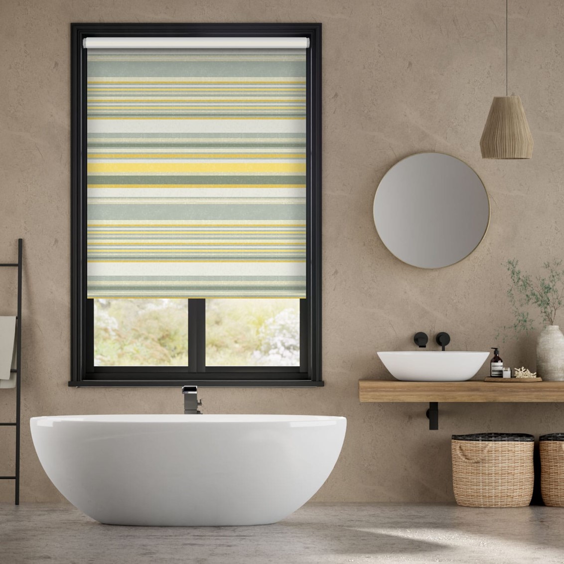Twist2Go Calcutta Stripe Sunshine Roller Blind