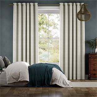 Dupioni Faux Silk Starlight Grey Curtains thumbnail image